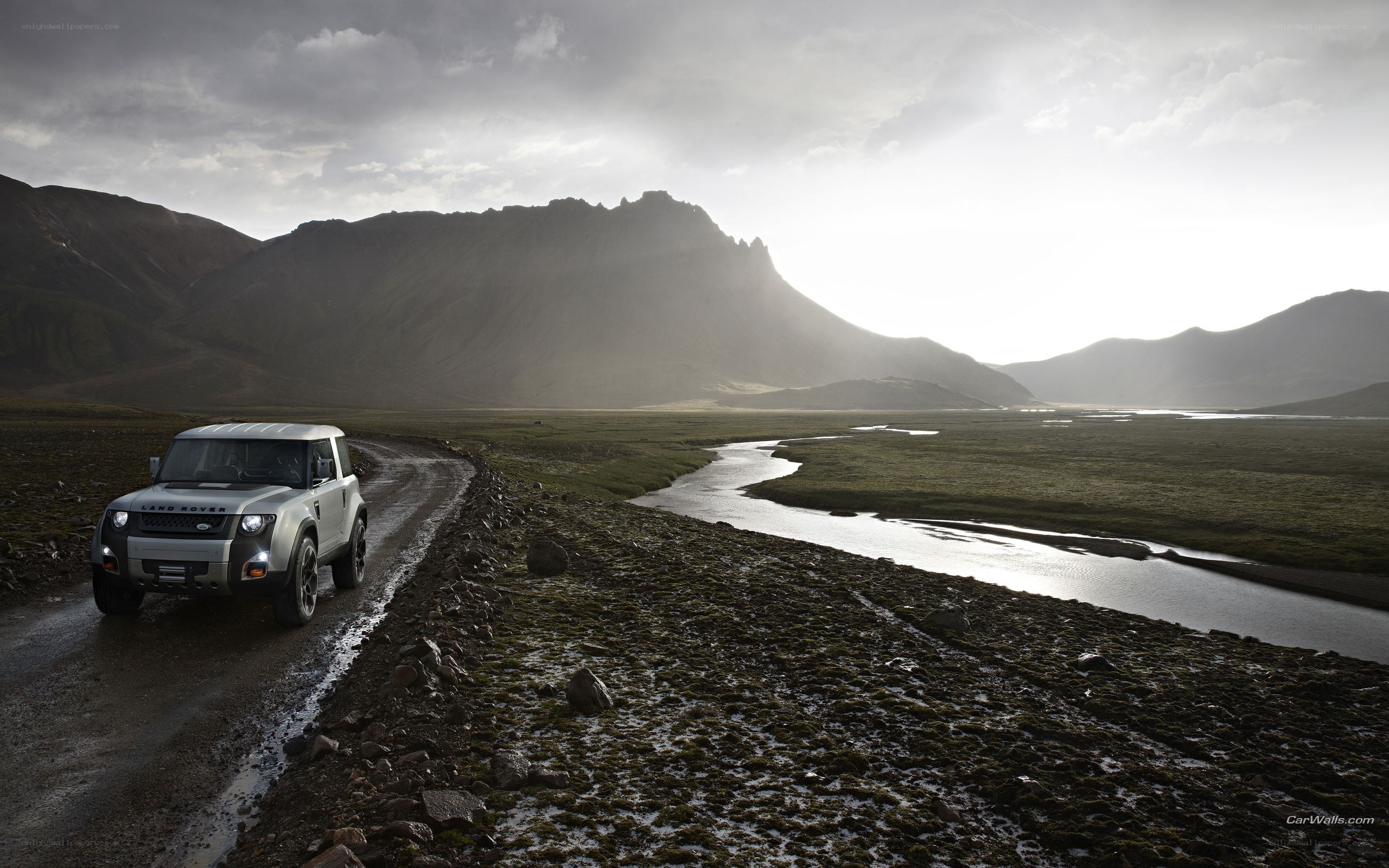 Land Rover on a rugged path