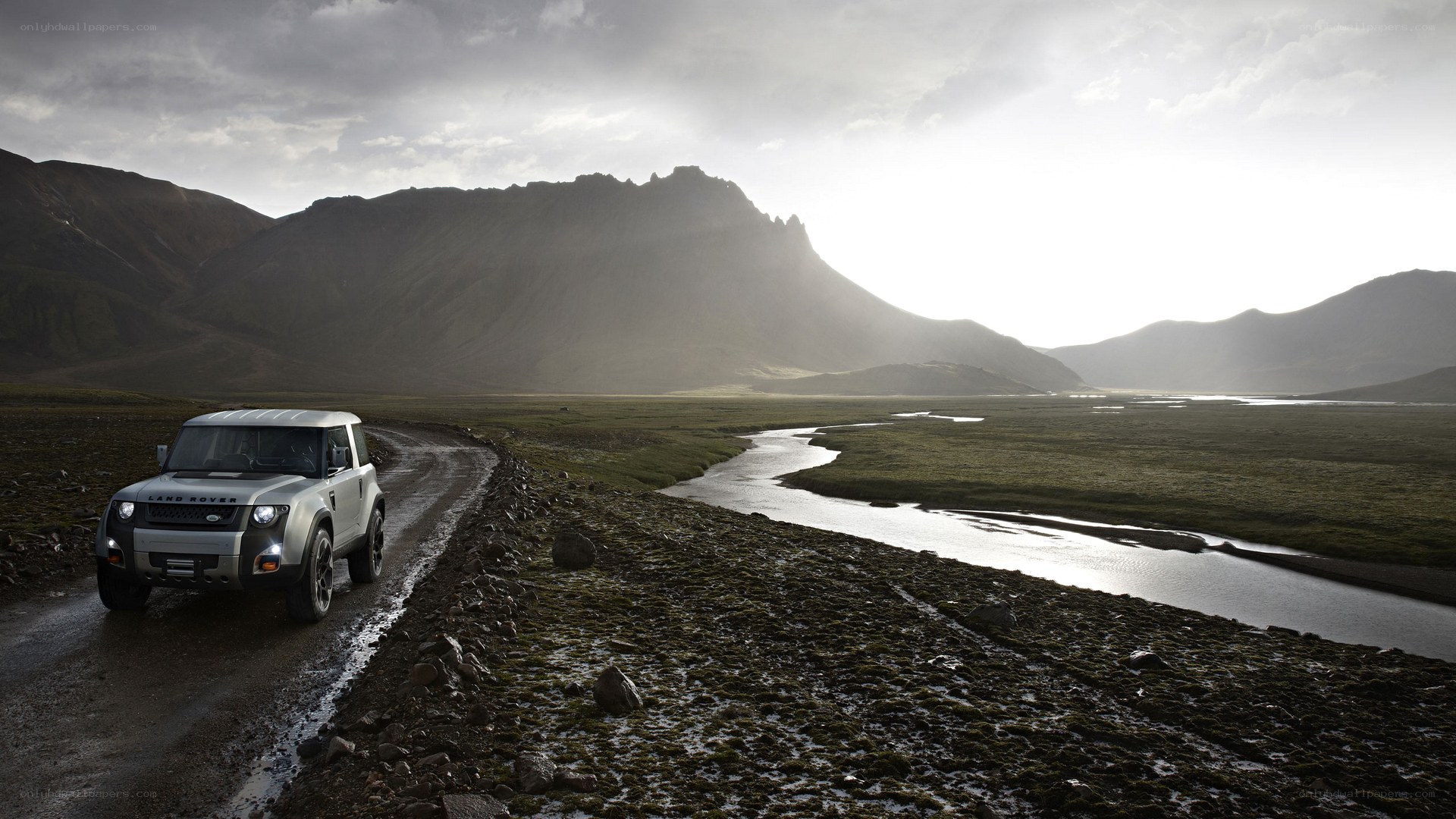Land Rover on a rugged path