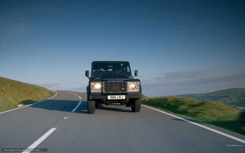 Land Rover on a winding road