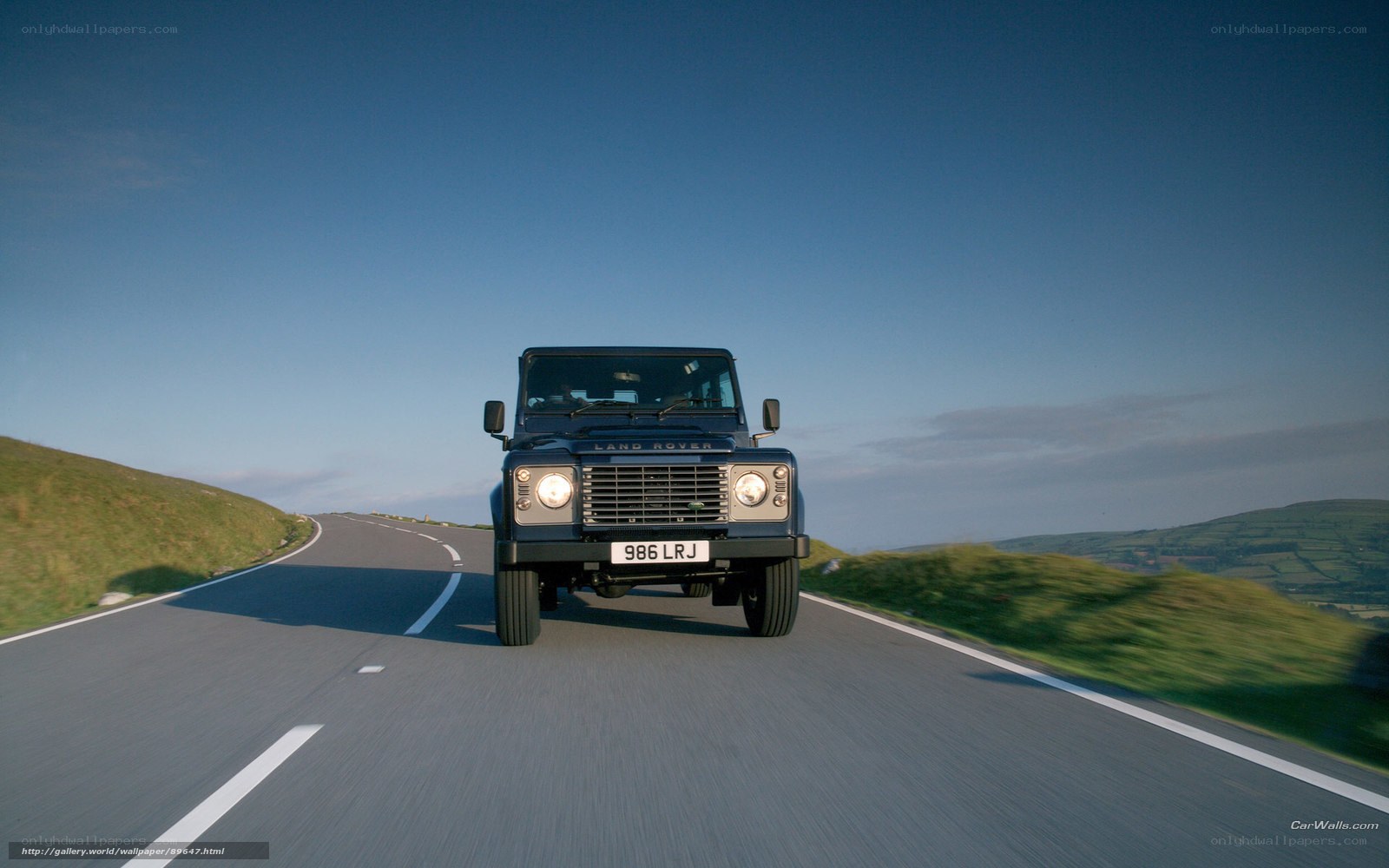 Land Rover on a winding road