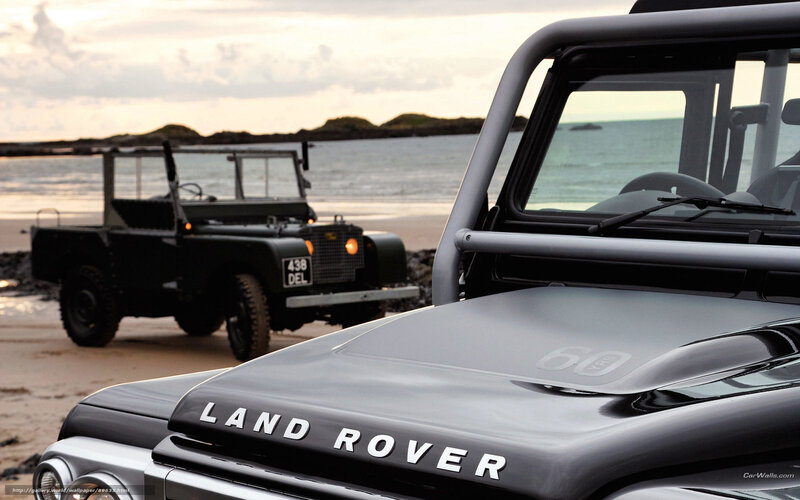 Land Rover on the beach