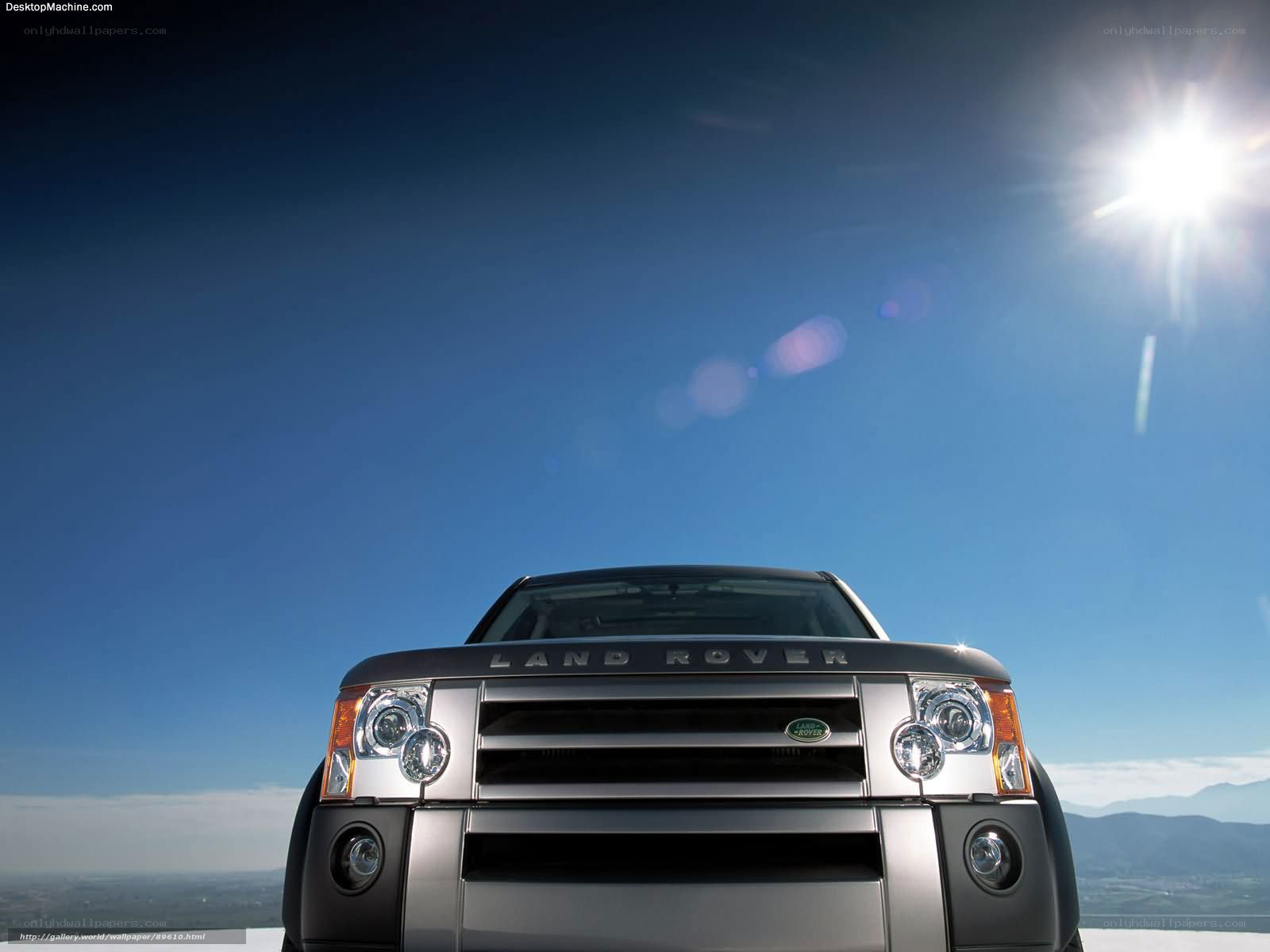 Land Rover under bright sun