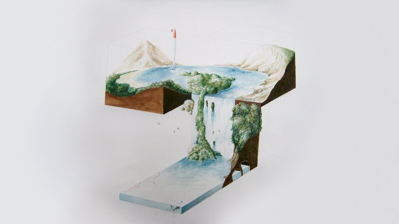 landscape diorama illustration
