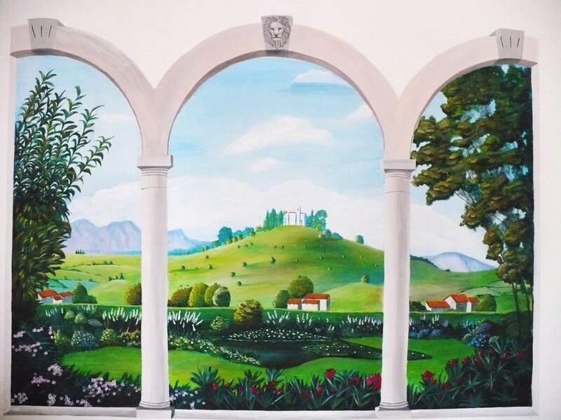 Landscape Through Arches