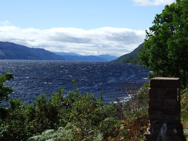 Landscape view of a large lake