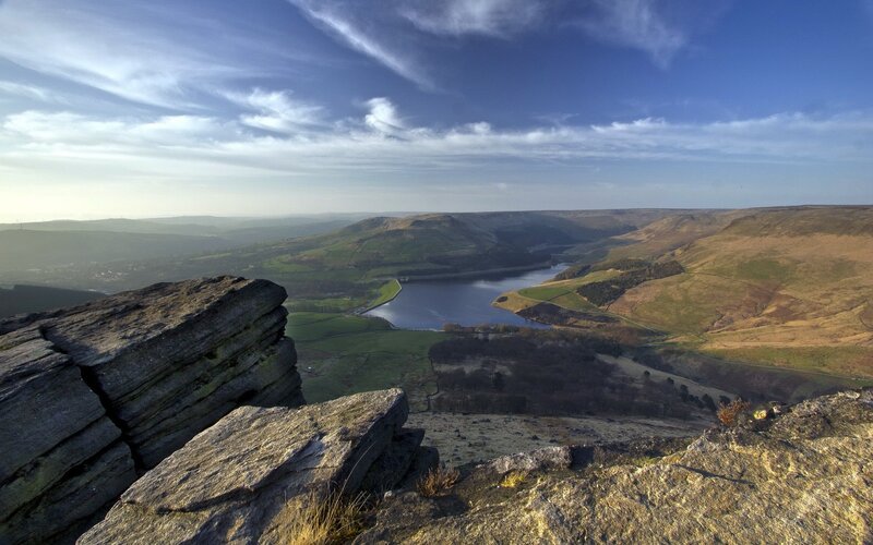 Landscape view of a reservoir