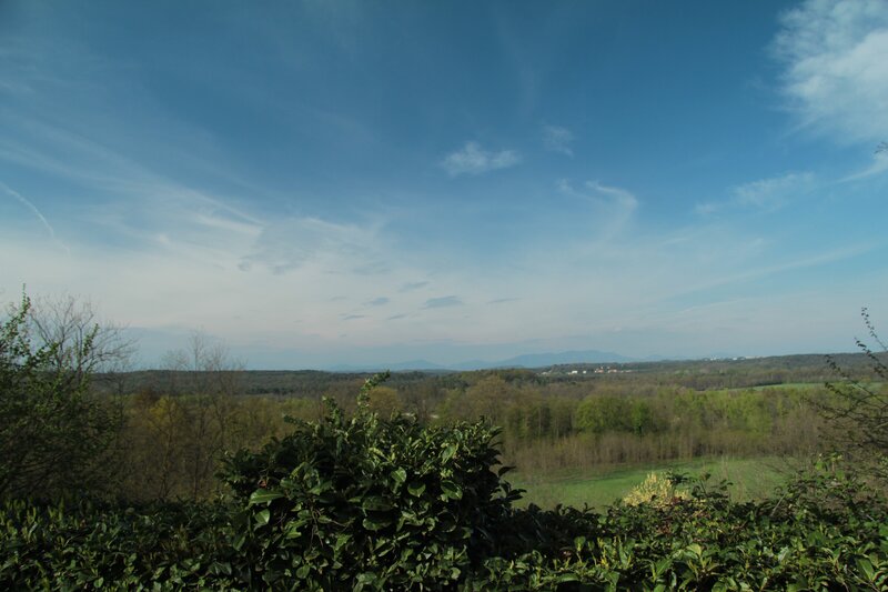 Landscape view with mountains