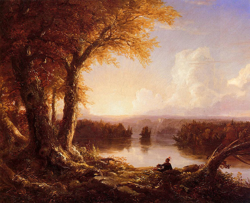 Landscape with a figure by a river