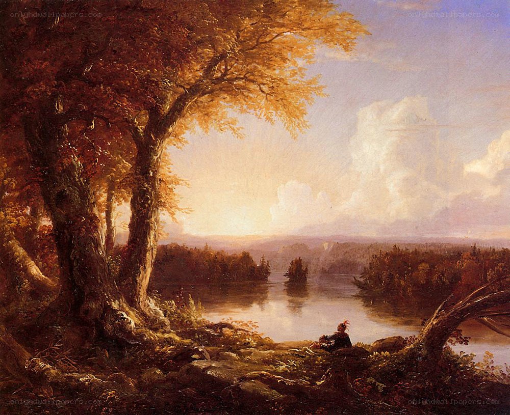 Landscape with a figure by a river