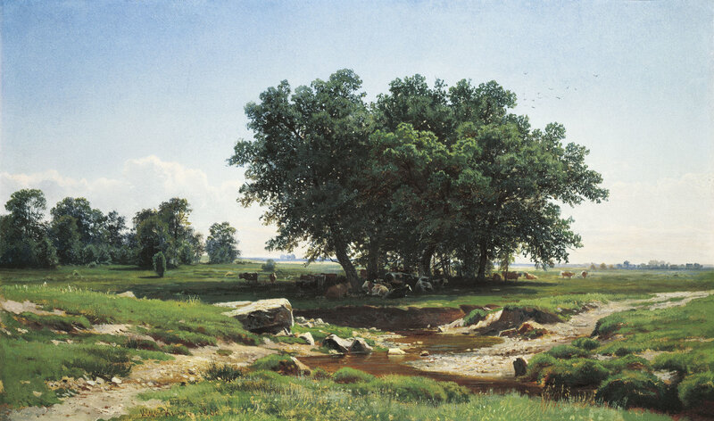 Landscape with Cows Under a Tree