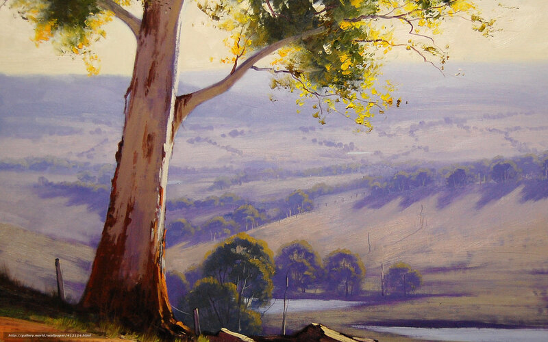 Landscape with Eucalyptus Tree
