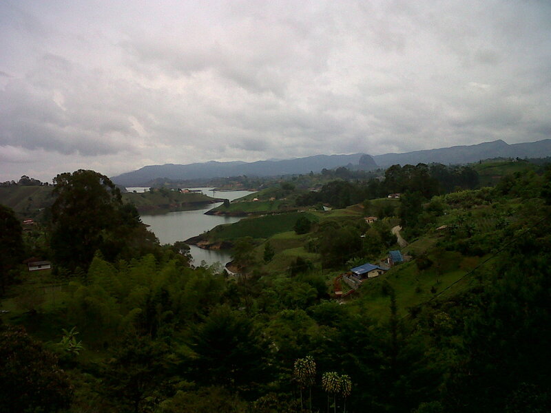 Landscape with lake and hills