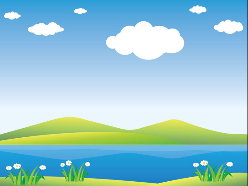 Landscape with Lake and Hills — Blue