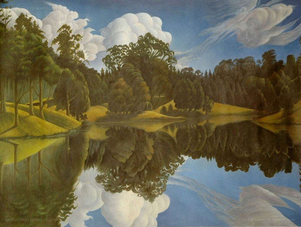 Landscape with Lake Reflection