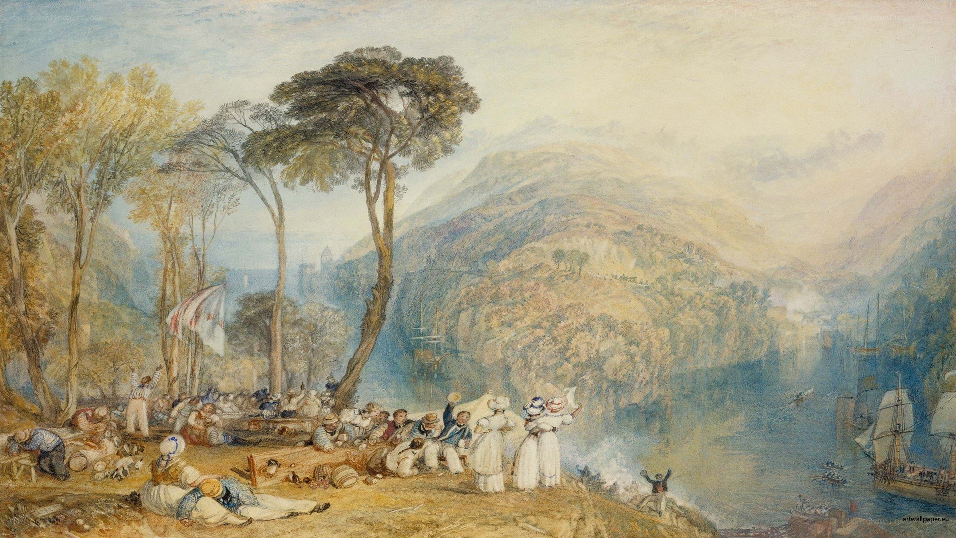 Landscape with River and People