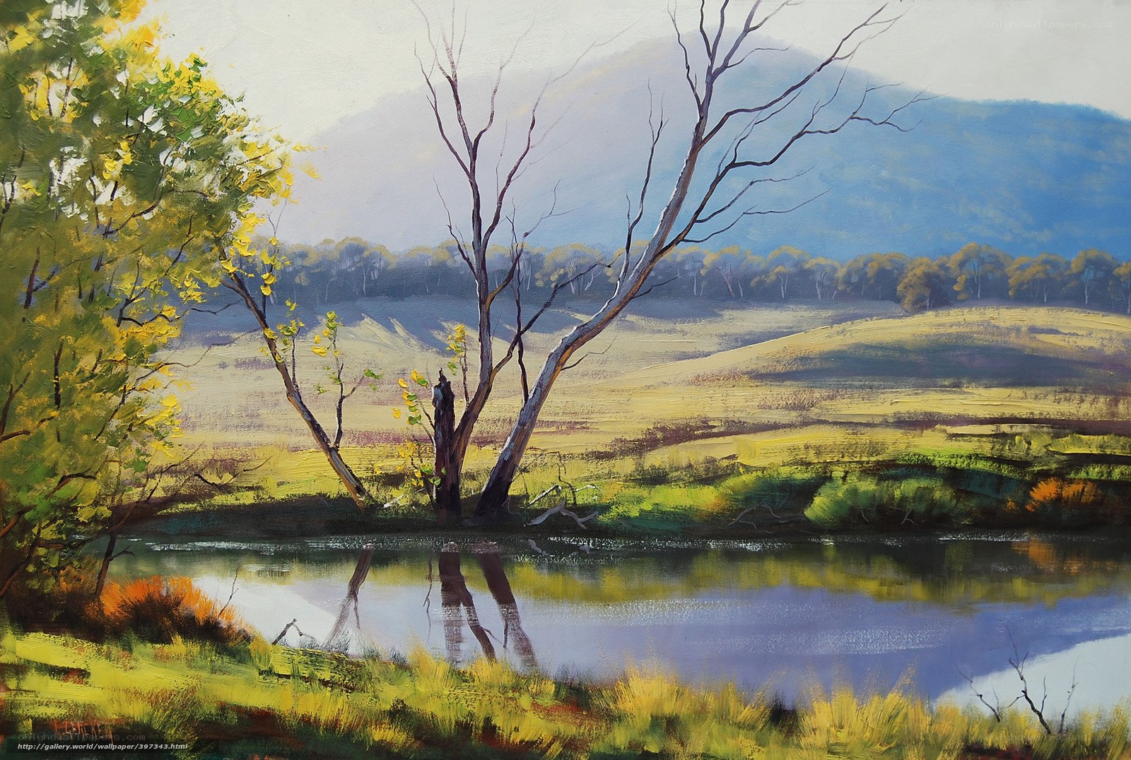 Landscape with River and Trees