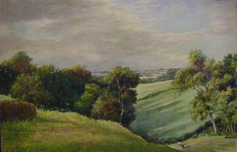 Landscape with rolling hills