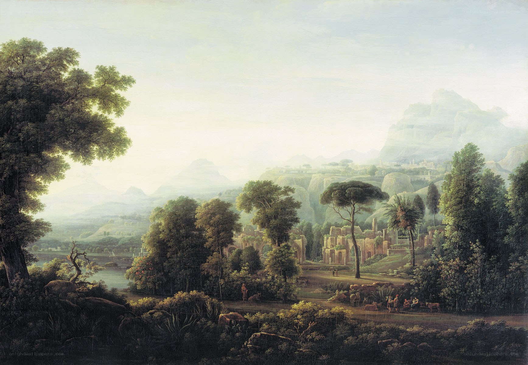 Landscape with Ruins and Figures