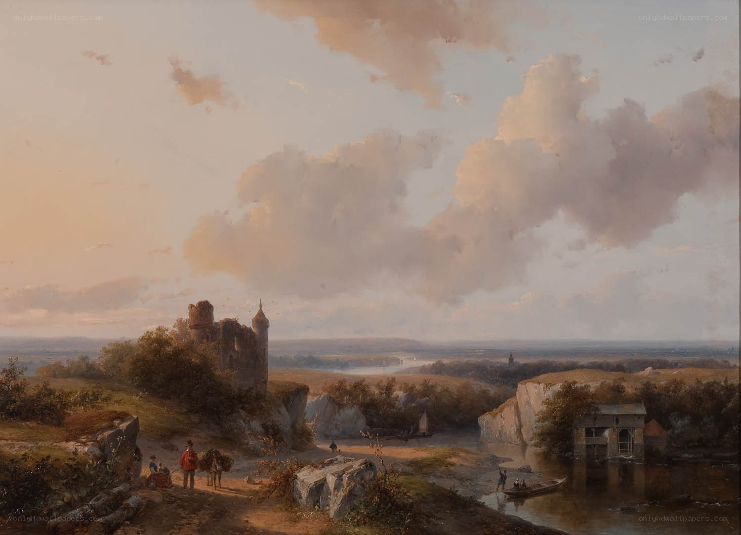 Landscape with Ruins and River