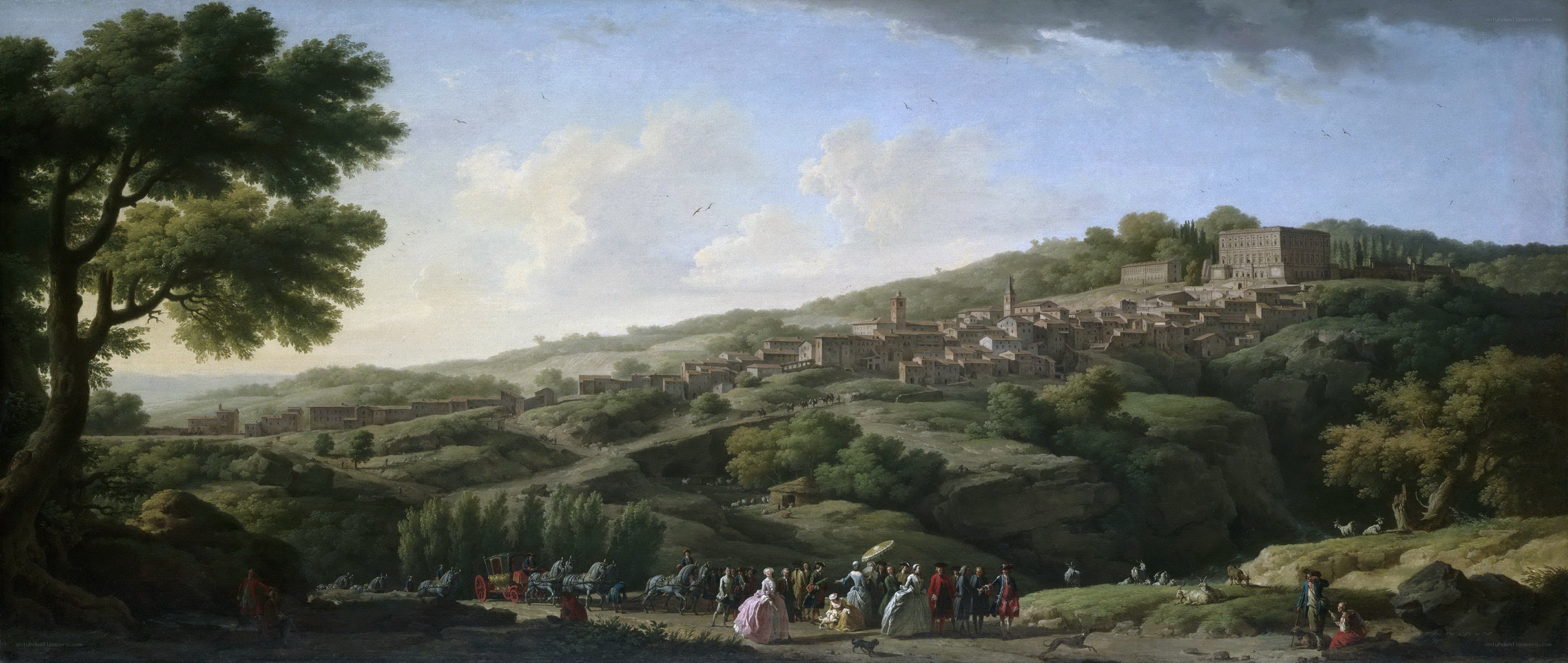 Landscape with Town on a Hill
