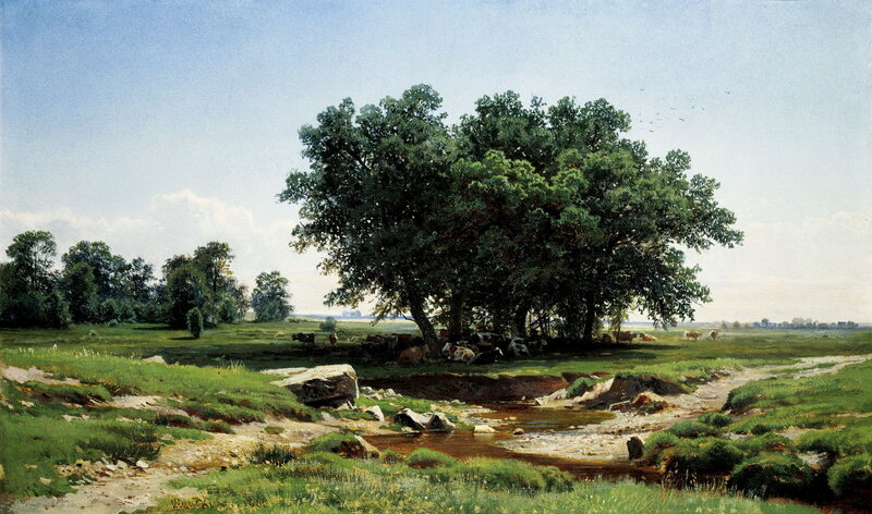 Landscape with Trees and Cows