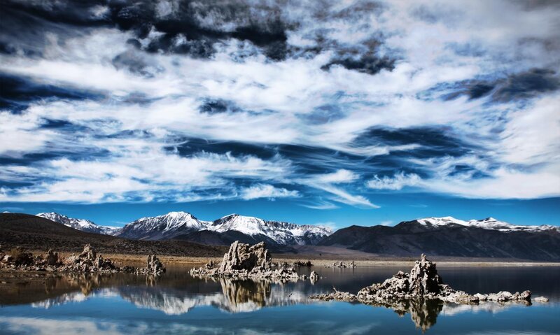 Landscape with tufa formations