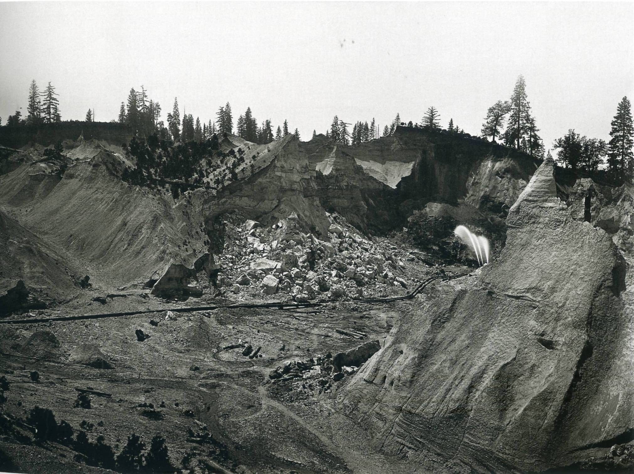 Landslide at a quarry site