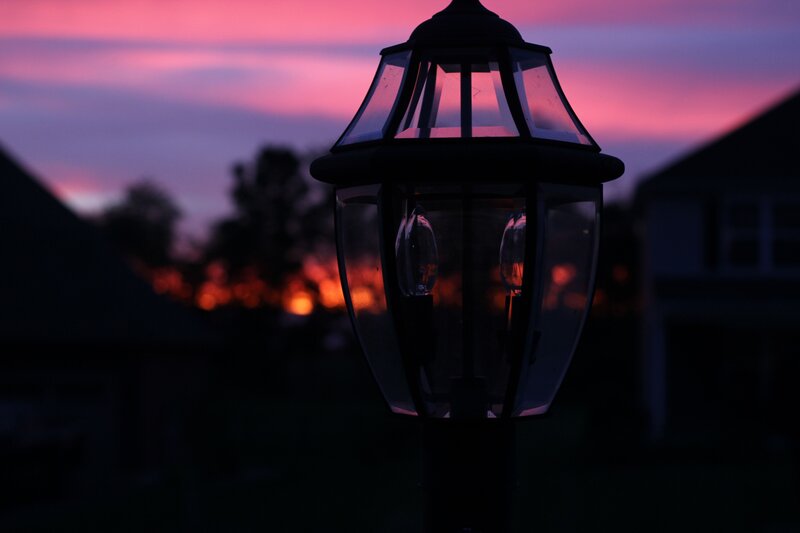 Lantern at dusk