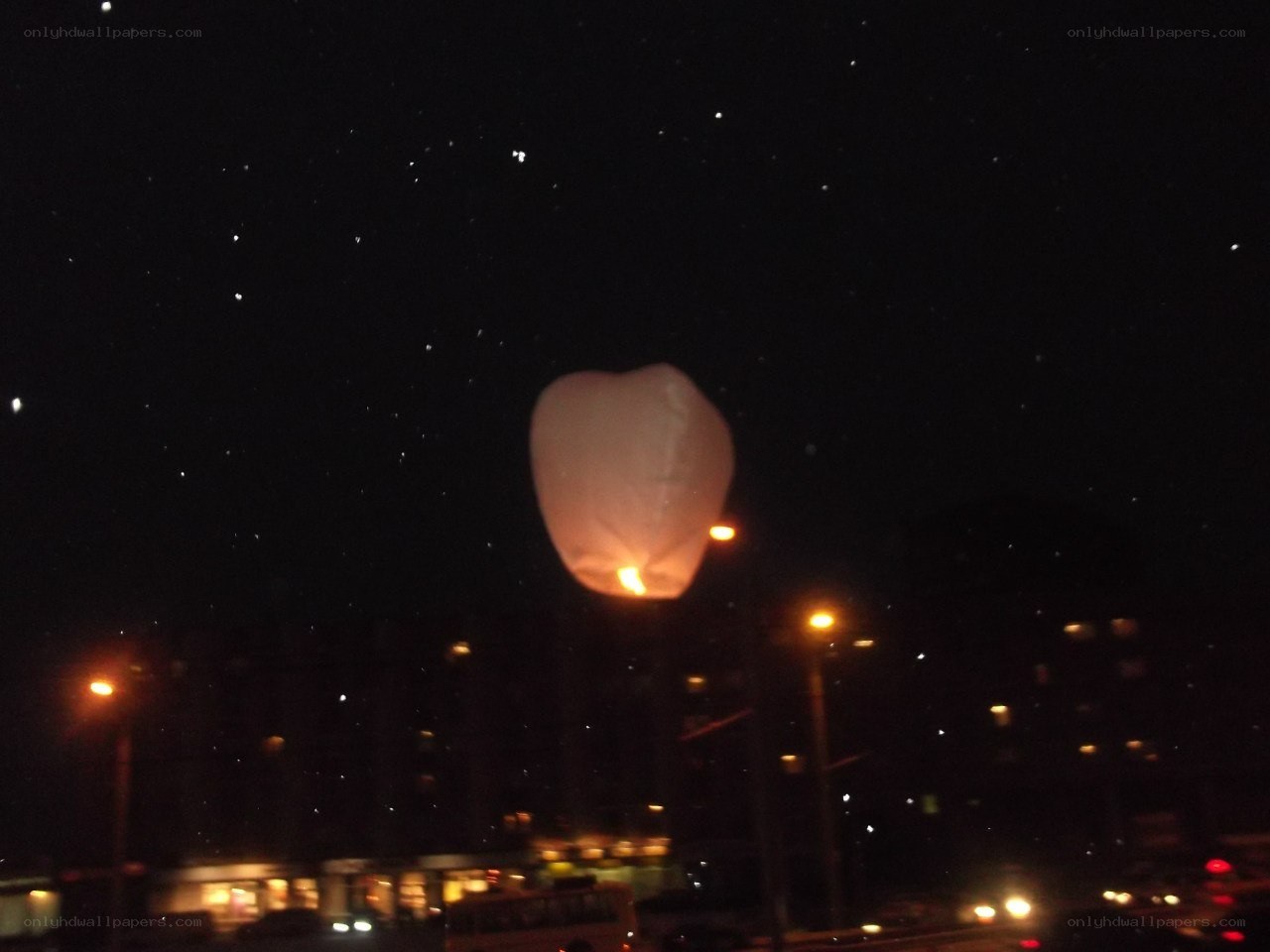 Lantern at night