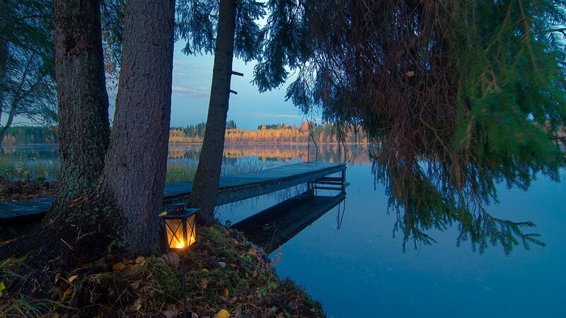 Lantern by Lake Dock