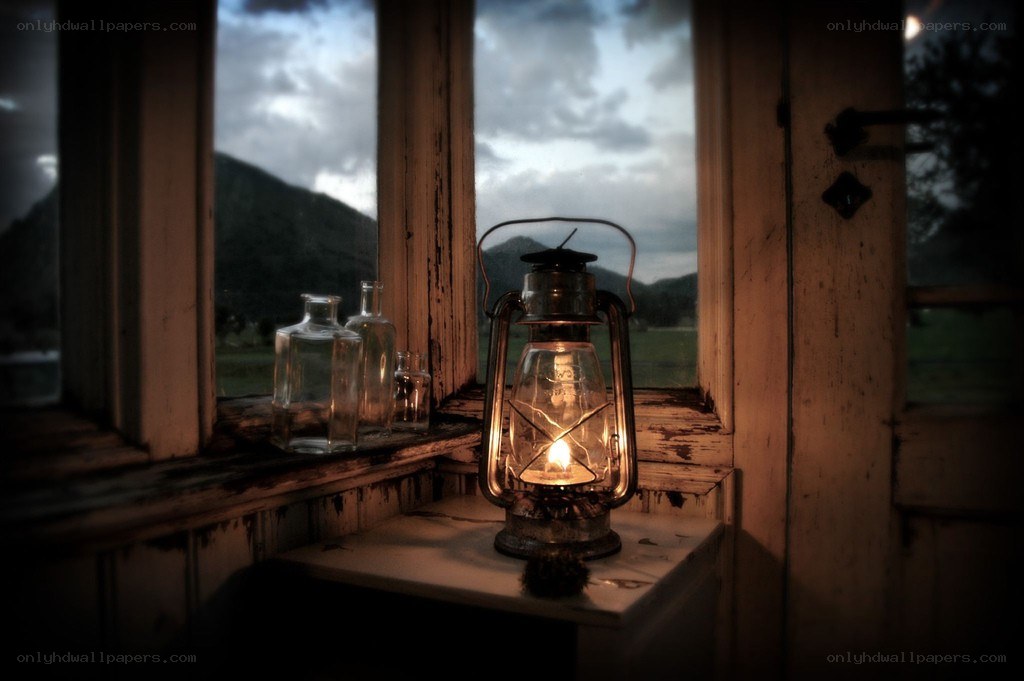 Lantern by the window