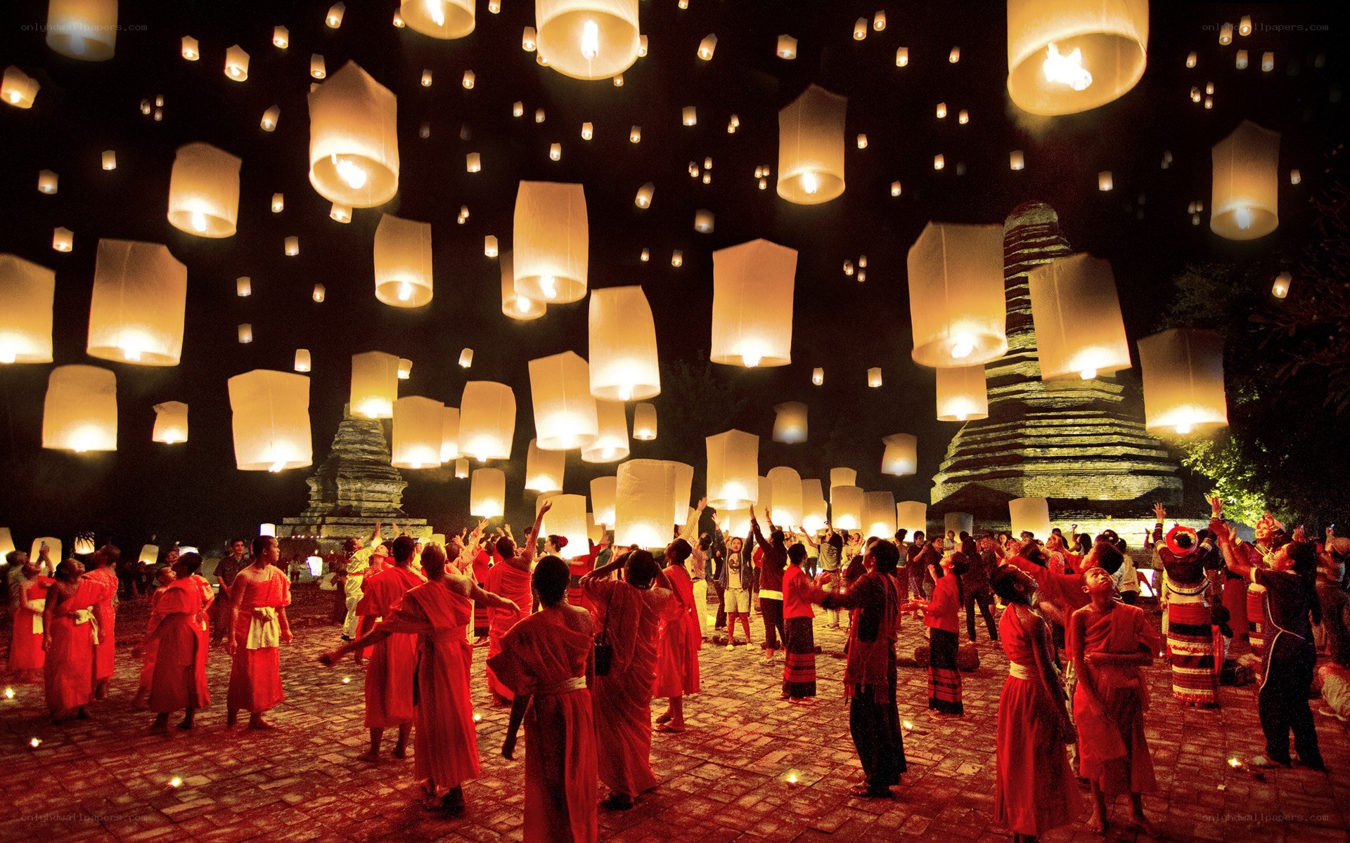 Lantern festival at night