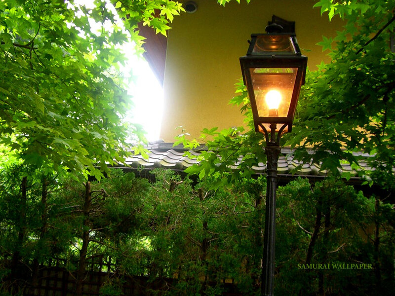 Lantern in a Japanese garden