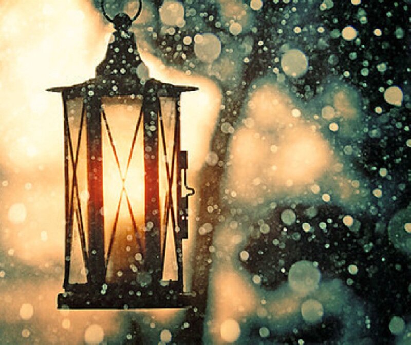 Lantern in Snowfall