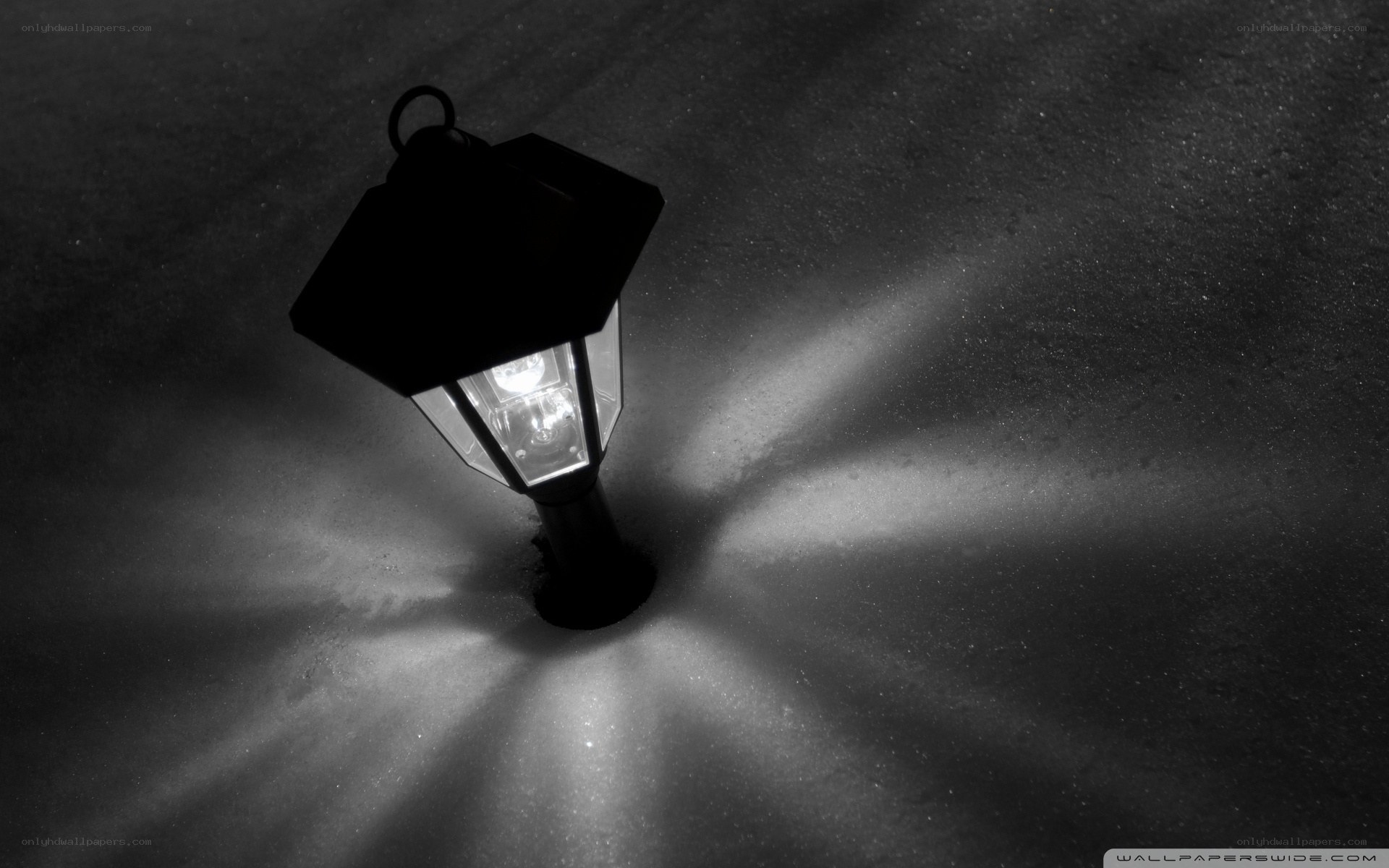 Lantern in the snow