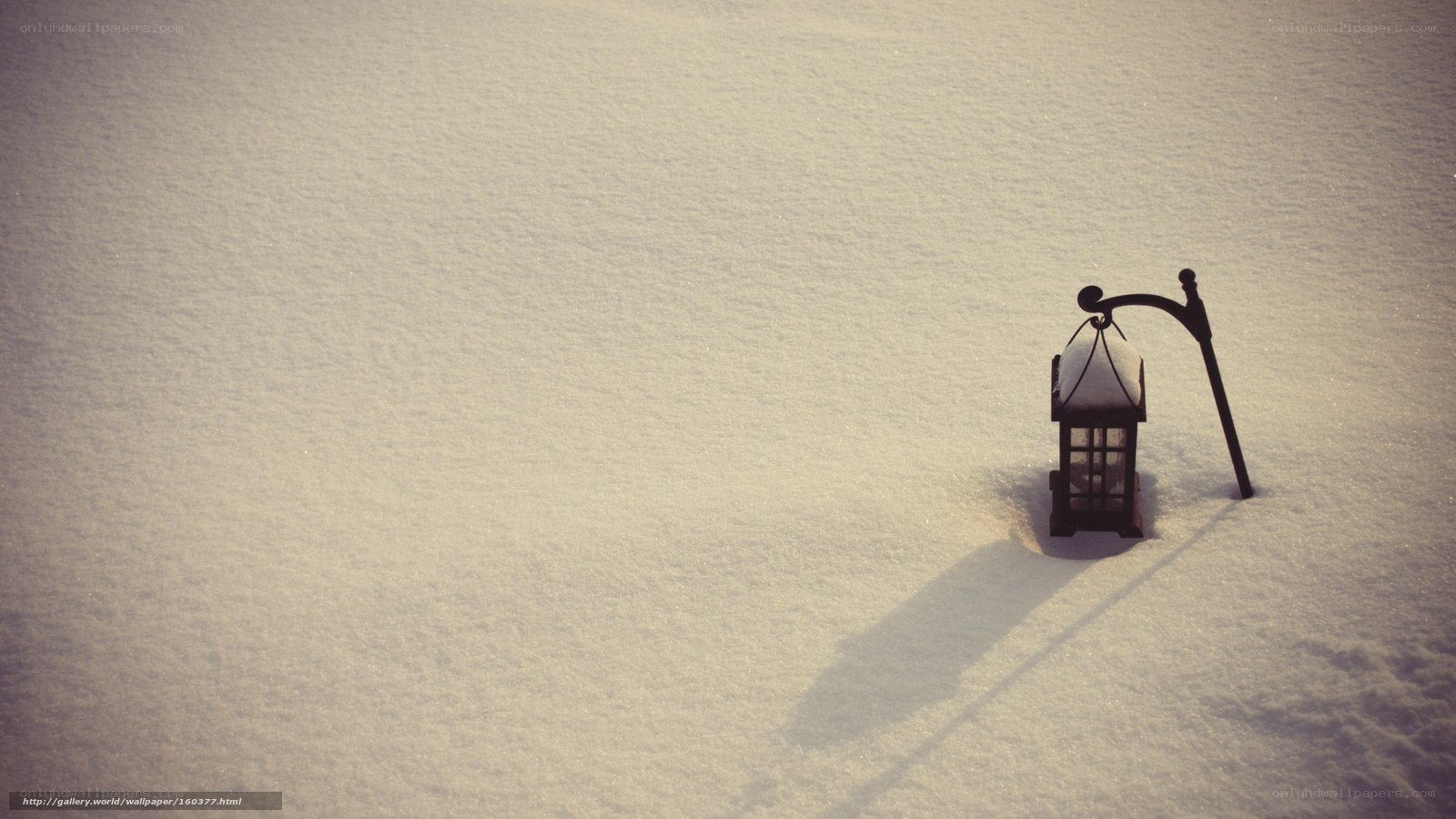 Lantern in the snow