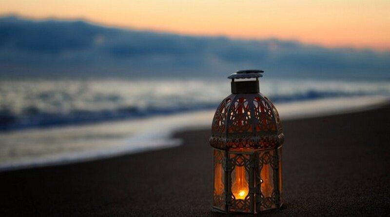 Lantern on Beach — Orange, Serene