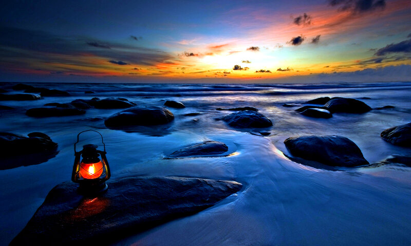 Lantern on Beach Rock