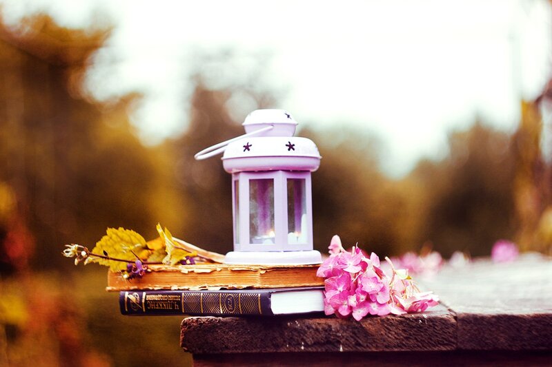 Lantern on Books