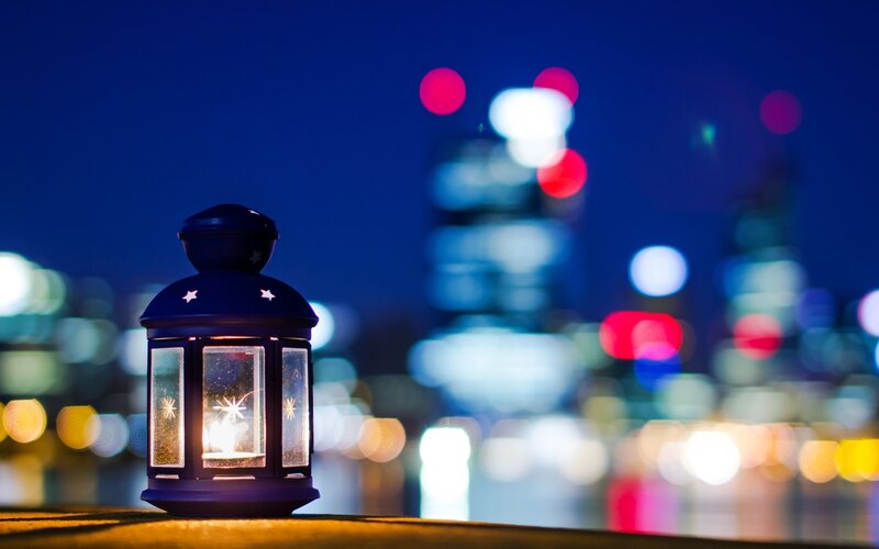 Lantern on Cityscape