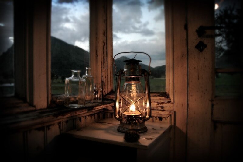 Lantern on Windowsill — Brown