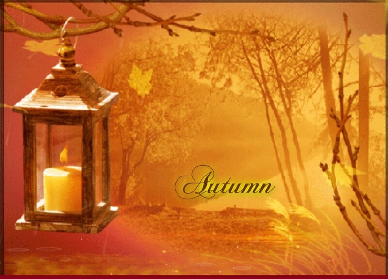Lantern with Candle — Orange