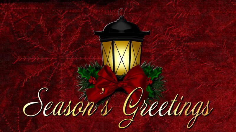 Lantern with Holly and Bow