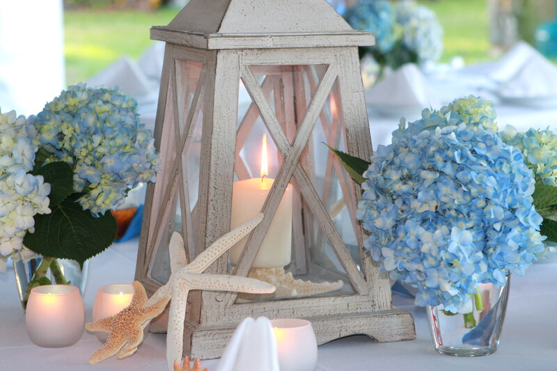 Lantern with Hydrangeas