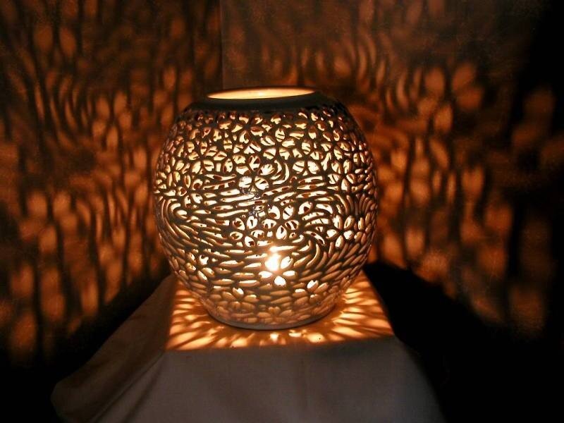 Lantern with intricate pattern