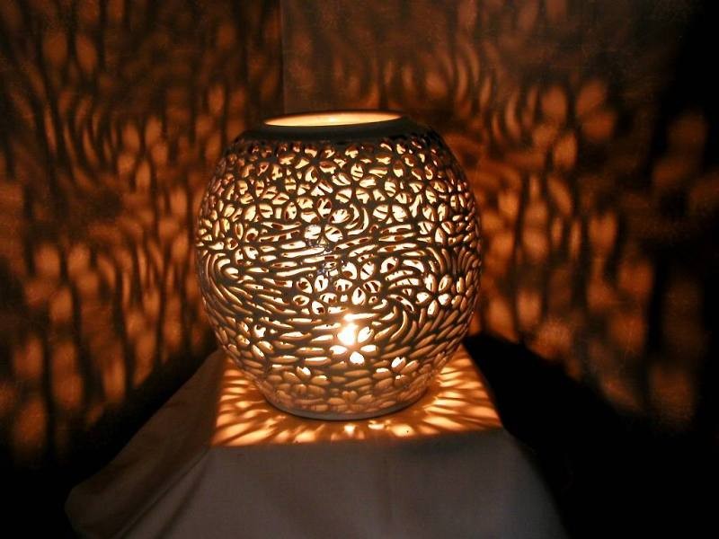 Lantern with intricate pattern