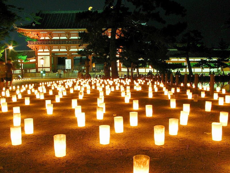 Lanterns at temple festival