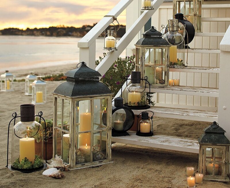 Lanterns on Beach Stairs