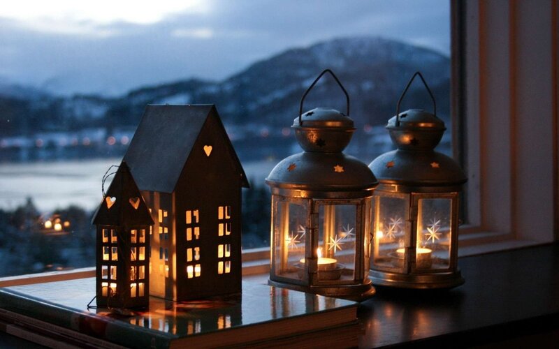 Lanterns on Windowsill