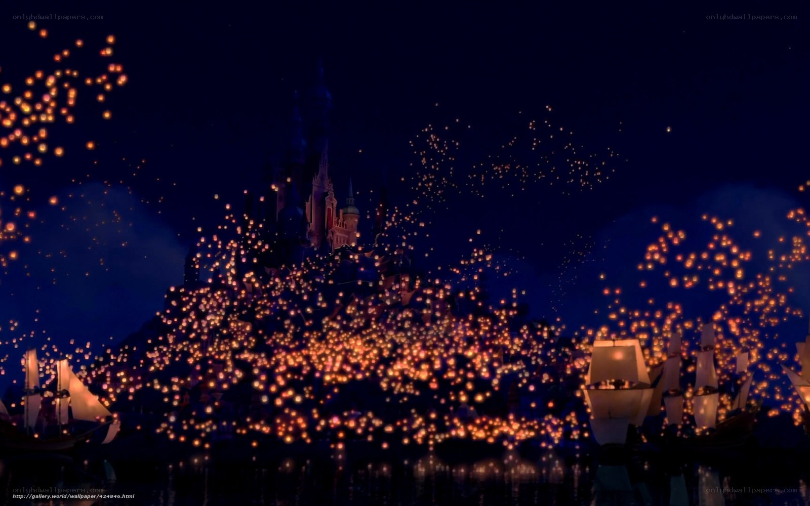 Lanterns over a castle